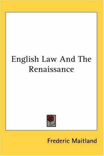 English law and the renaissance