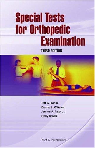 Special Tests for Orthopedic Examination
