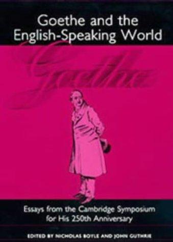 Goethe and the English-speaking world