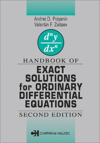 Handbook of exact solutions for ordinary differential equations
