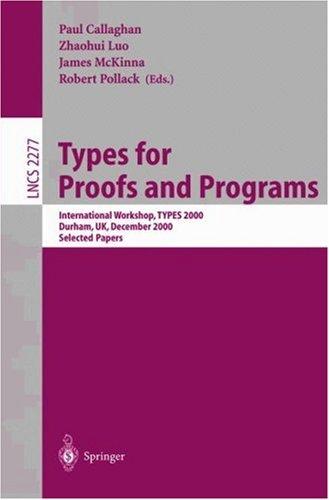 Types for proofs and programs