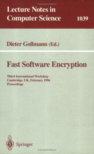 Fast Software Encryption: Third International Workshop Cambridge, Uk, February 21-23, 1996