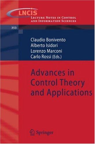 Advances in Control Theory and Applications