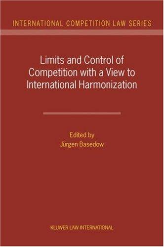Limits and Control of Competition with a View to International Harmonization