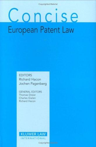 Concise European Patent Law