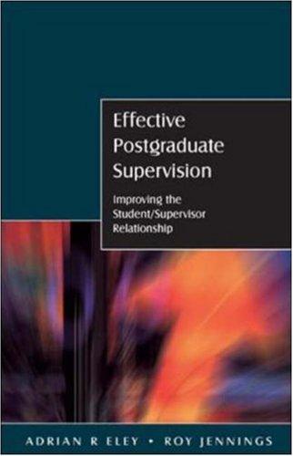 Effective Postgraduate Supervision