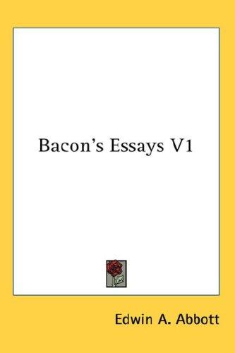 Bacon's Essays V1
