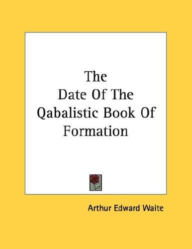 The Date Of The Qabalistic Book Of Formation