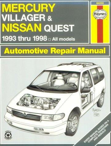Mercury Villager & Nissan Quest Automotive Repair Manual