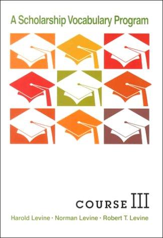 A Scholarship Vocabulary Program Course III (R 619 S)