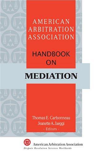 Handbook on mediation