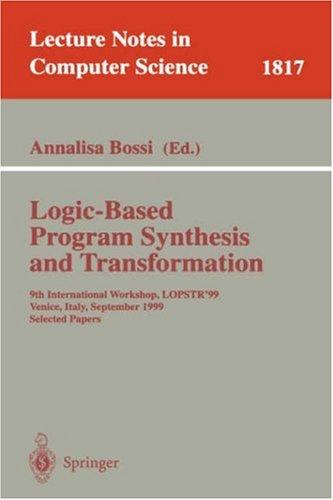 Logic-Based Program Synthesis and Transformation