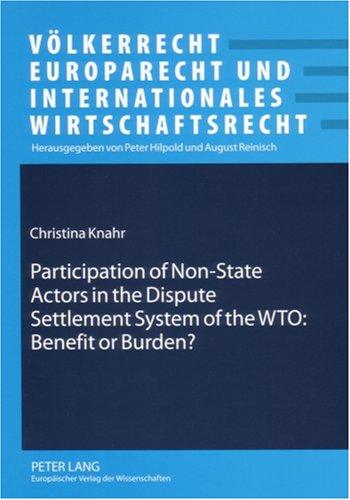 Participation of Non-state Actors in the Dispute Settlement System of the WTO