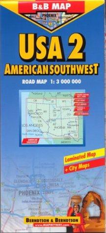 B&B USA 2 America Southwest Laminated Map