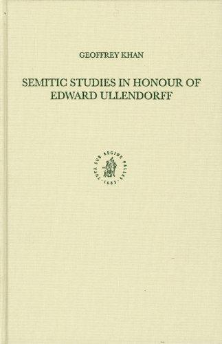 Semitic Studies in Honour of Edward Ullendorff