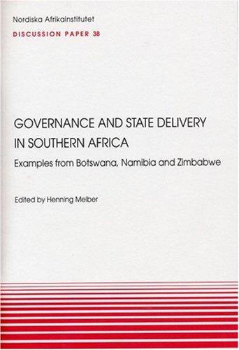 Governance and State Delivery in Southern Africa