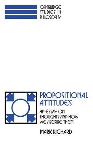 Propositional attitudes