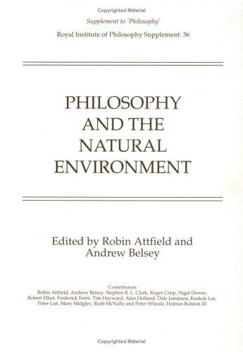Philosophy and the Natural Environment
