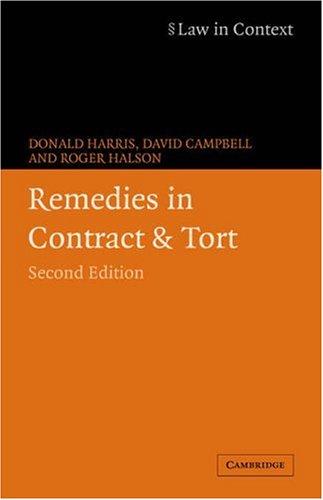 Remedies in Contract and Tort