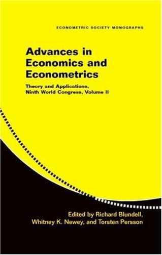 Advances in economics and econometrics