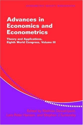 Advances in Economics and Econometrics