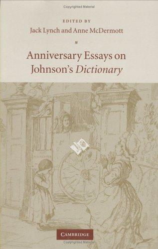 Anniversary Essays on Johnson's Dictionary