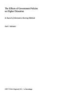 The Effects of Government Policies on Higher Education