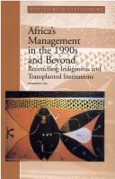 Africa's management in the 1990s and beyond