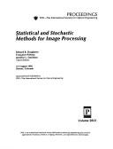 Statistical and Stochastic Methods for Image Processing