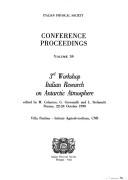 3rd Workshop, Italian Research on Antarctic Atmosphere