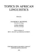 Topics in African Linguistics