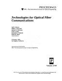 Technologies for Optical Fiber Communications