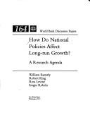 How do national policies affect long-run growth?