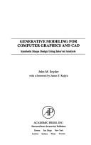 Generative Modeling for Computer Graphics and CAD