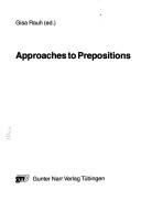 Approaches to Prepositions