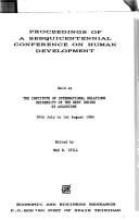 Proceedings of a sesquicentennial conference on human development