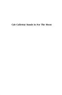 Cab Calloway Stands in for the Moon