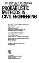 Probabilistic methods in civil engineering