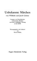 Unbekannte Märchen von Wilhelm und Jacob Grimm