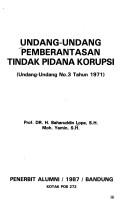 Undang-Undang Pemberantasan Tindak Pidana Korupsi (Undang-Undang No. 3 Tahun 1971)