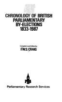 Chronology of British Parliamentary By-Elections 1833-1987