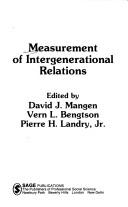 Measurement of Intergenerational Relations
