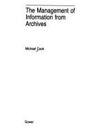 The management of information from archives