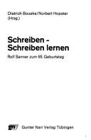 Schreiben, Schreiben lernen