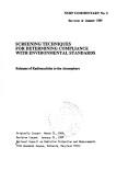 Screening Techniques for Determining Compliance with Environmental Standards