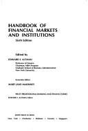 Handbook of Financial Markets and Institutions