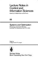 Systems and Optimization