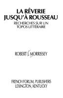 La rêverie jusqu'à Rousseau