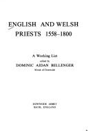 English and Welshpriests 1558-1800