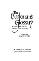 The Bookman's Glossary